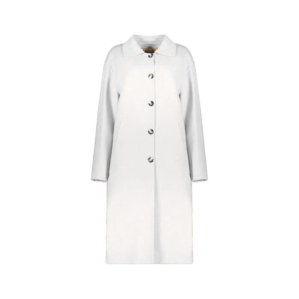 Manteau en laine blanche Herno