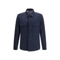 Men’s Blue Wool Shacket – Etro Paisley Wool Overshirt SS26