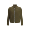Men’s Bicolor Wool Harrington Jacket – Tom Ford Cashmere Silk Blend SS26
