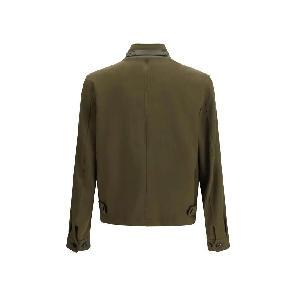 Men’s Bicolor Wool Harrington Jacket – Tom Ford Cashmere Silk Blend SS26