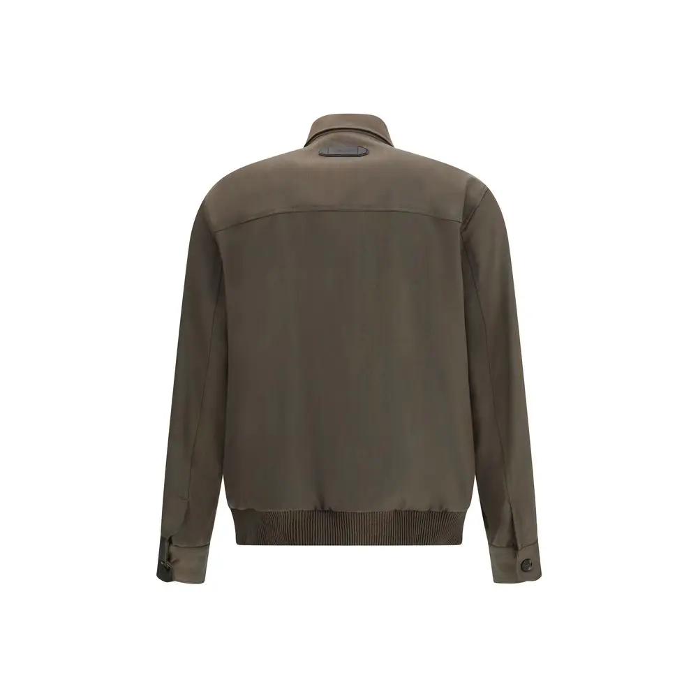 Manteau en laine bicolore Brioni
