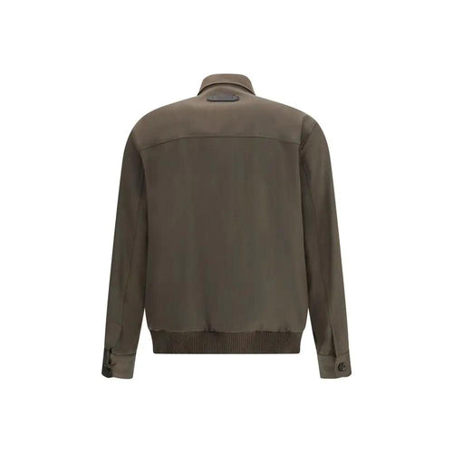 Manteau en laine bicolore Brioni