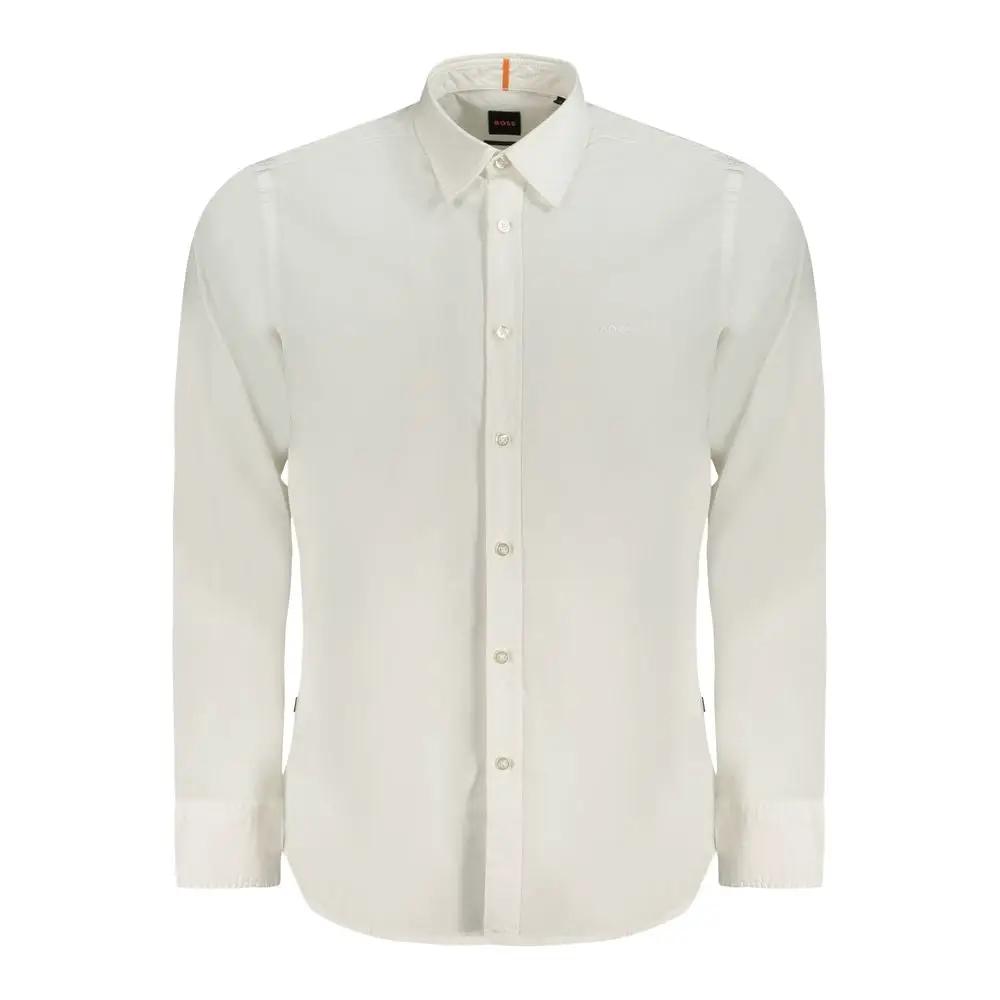 Chemise Hugo Boss blanche en coton pour homme