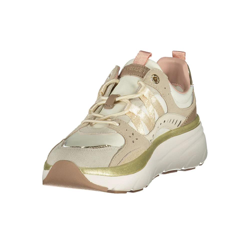 Twinset Beige Polyurethane Women Sneaker Twinset
