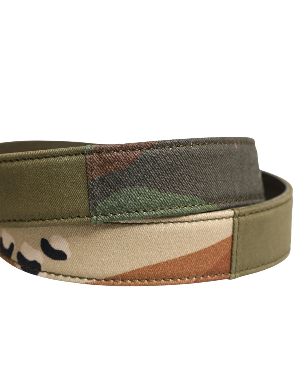 Ceinture Dolce &amp; Gabbana Devotion à boucle métallique camouflage vert