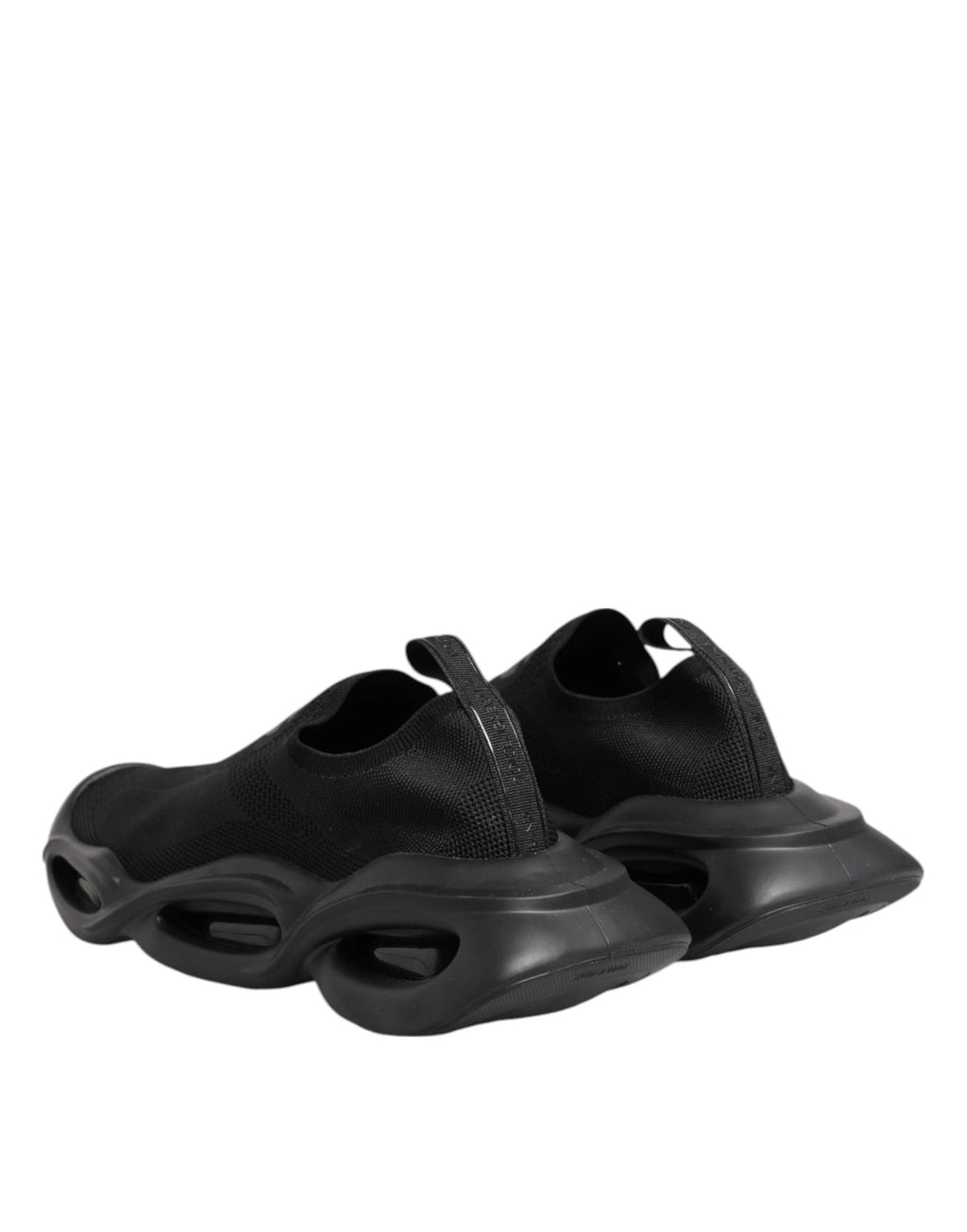 Baskets basses Dolce &amp; Gabbana noires à enfiler, style vague.