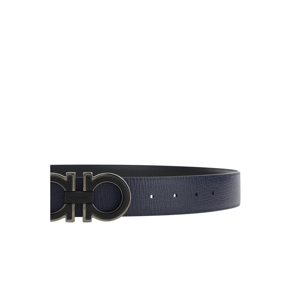 Ceinture Ferragamo Bos Taurus Regular en cuir de veau bleu