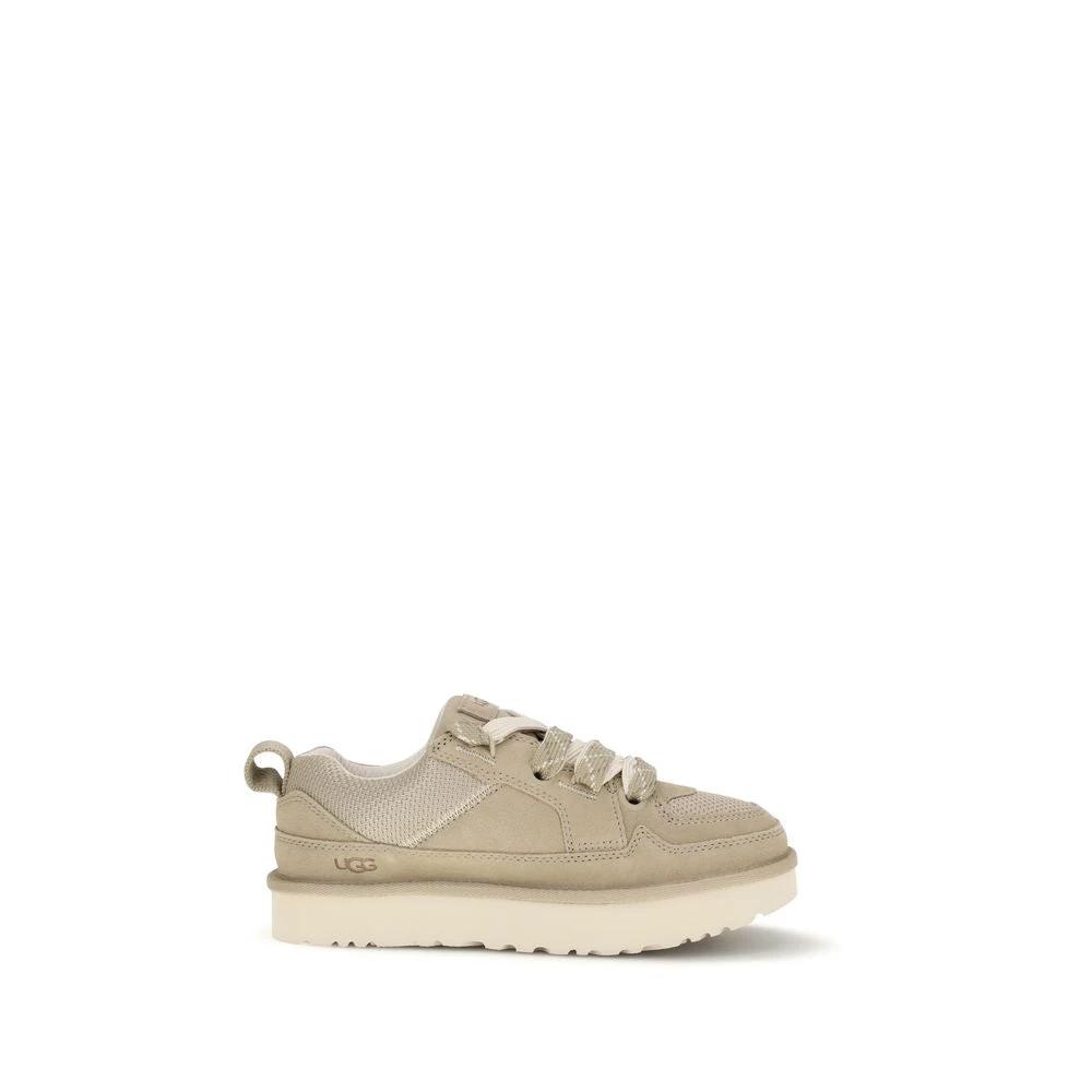 Baskets basses UGG Bos Taurus en cuir de veau beige