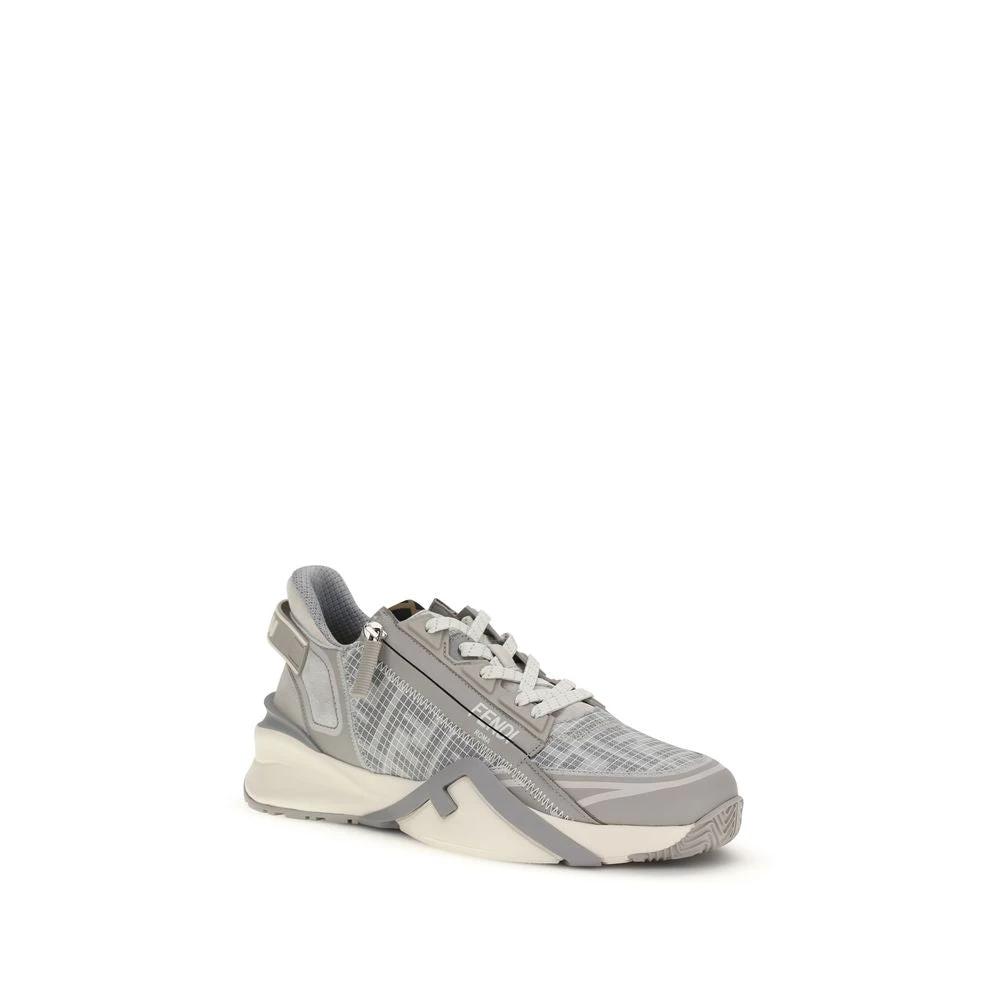Baskets Fendi Bos Taurus en cuir de veau gris