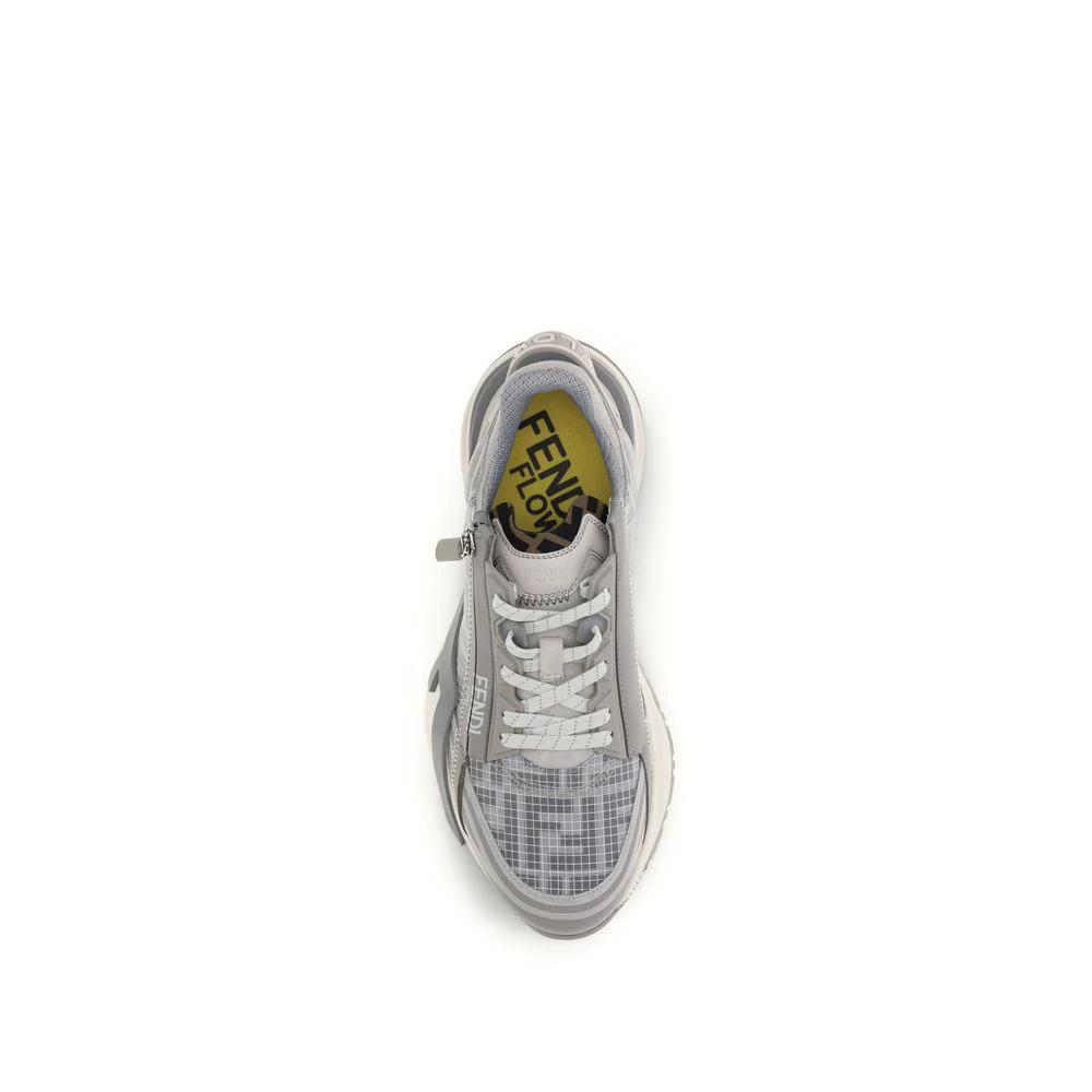 Baskets Fendi Bos Taurus en cuir de veau gris
