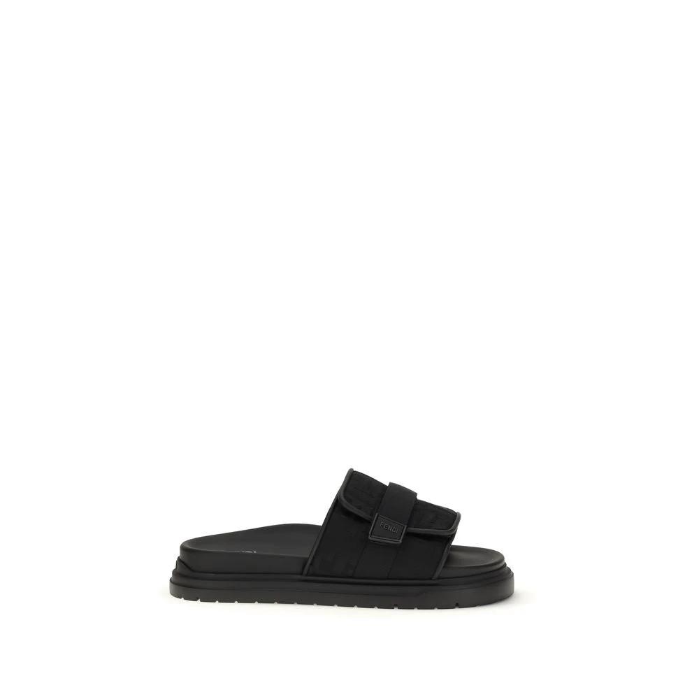 Sandales Fendi en polyamide noir