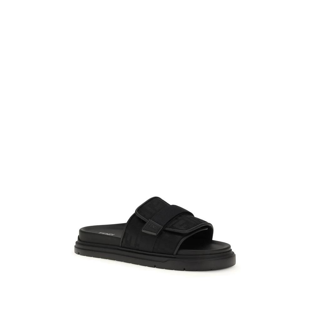 Sandales Fendi en polyamide noir
