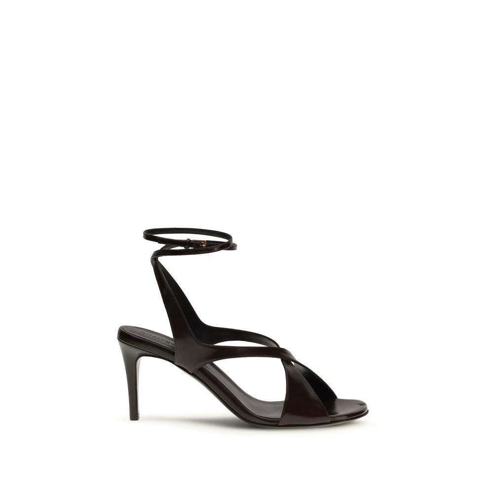 Sandales à brides Khaite Bos Taurus en cuir de veau noir