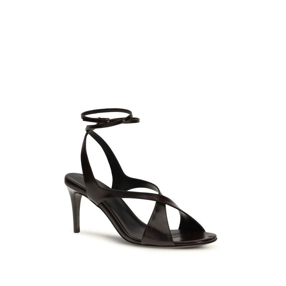 Sandales à brides Khaite Bos Taurus en cuir de veau noir