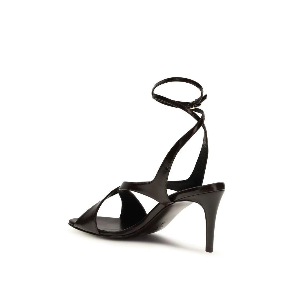 Sandales à brides Khaite Bos Taurus en cuir de veau noir