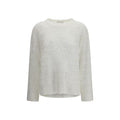 Sweat-shirt en soie blanche Brunello Cucinelli