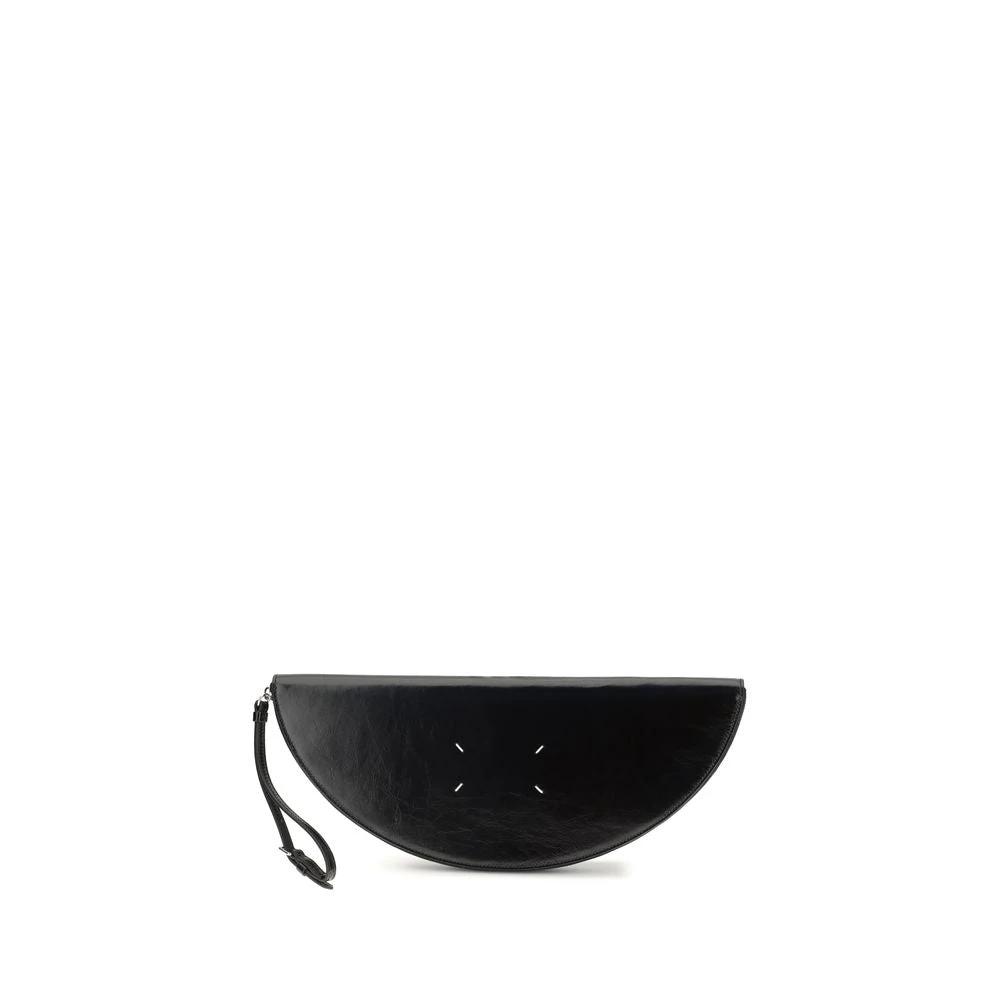 Pochette Bos Taurus en cuir de veau noir Maison Margiela