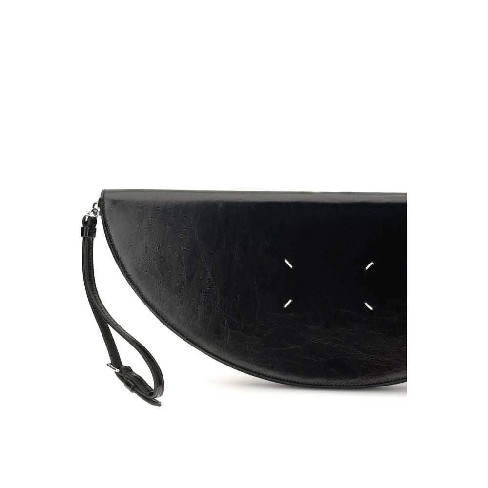 Pochette Bos Taurus en cuir de veau noir Maison Margiela