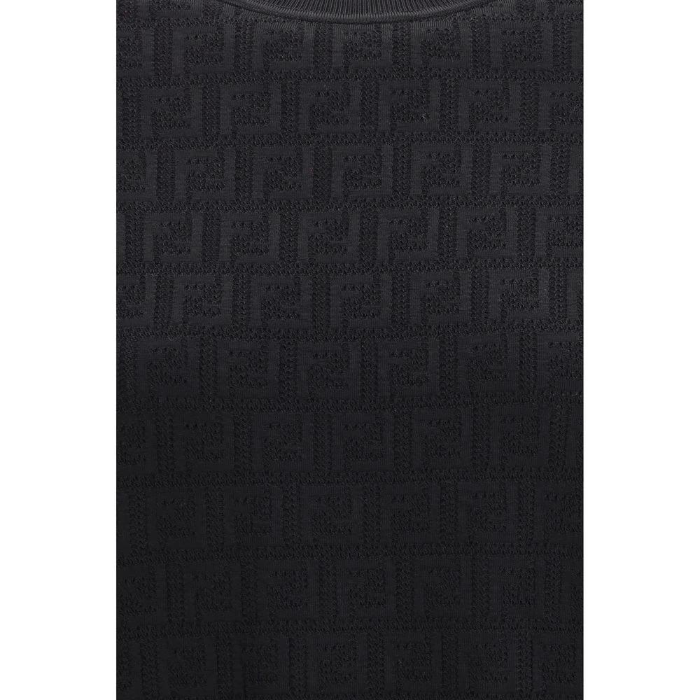 Fendi Black Viscose T-Shirt