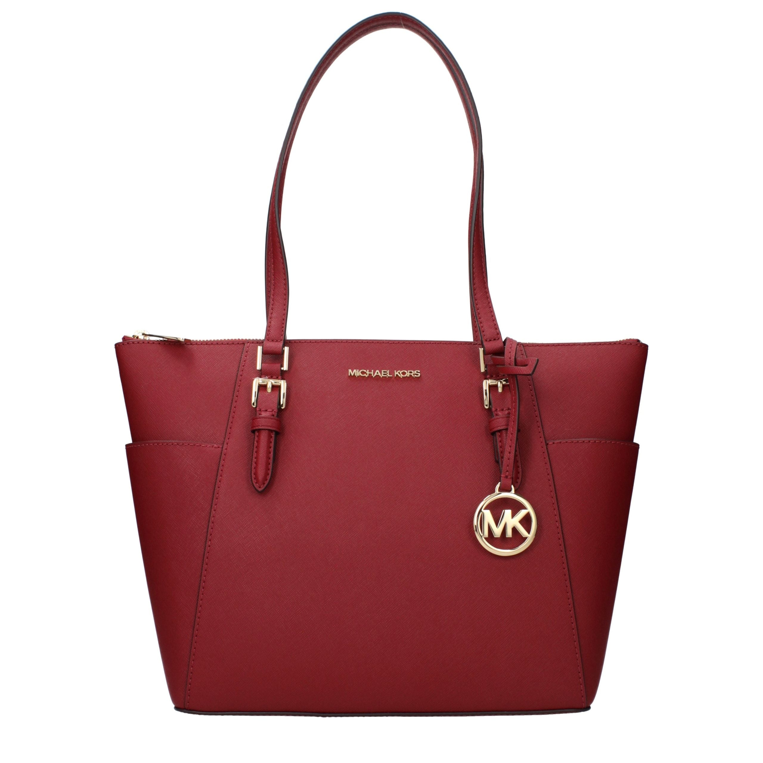 Sac bandoulière en cuir rouge Michael Kors