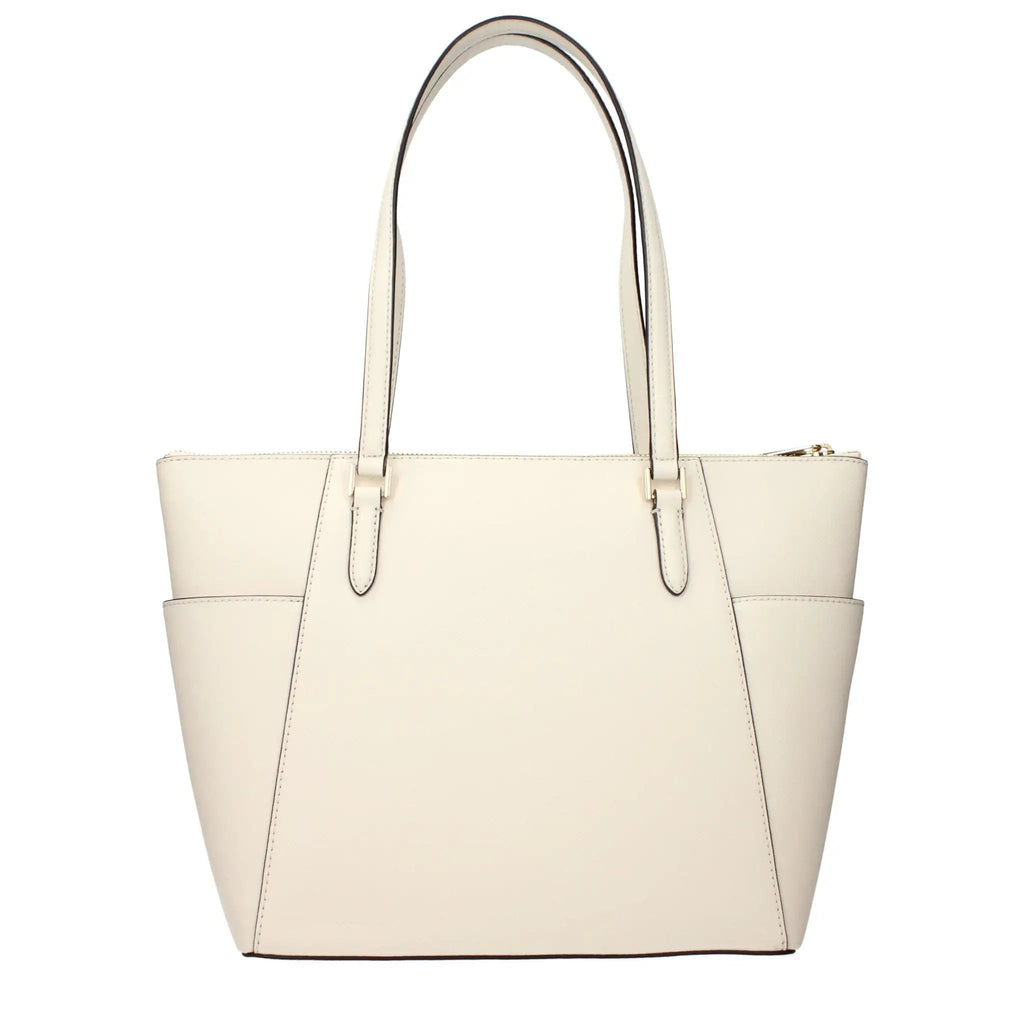 Sac bandoulière en cuir beige Michael Kors