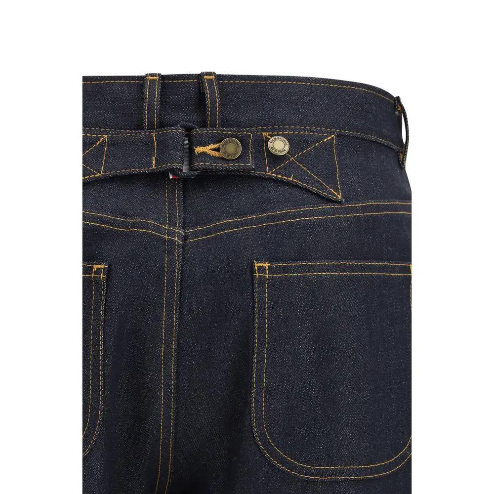 Jean droit en coton bleu Thom Browne
