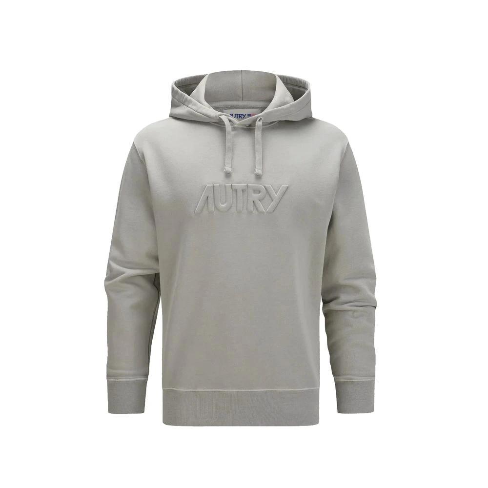 Sweat à capuche gris en coton Autry