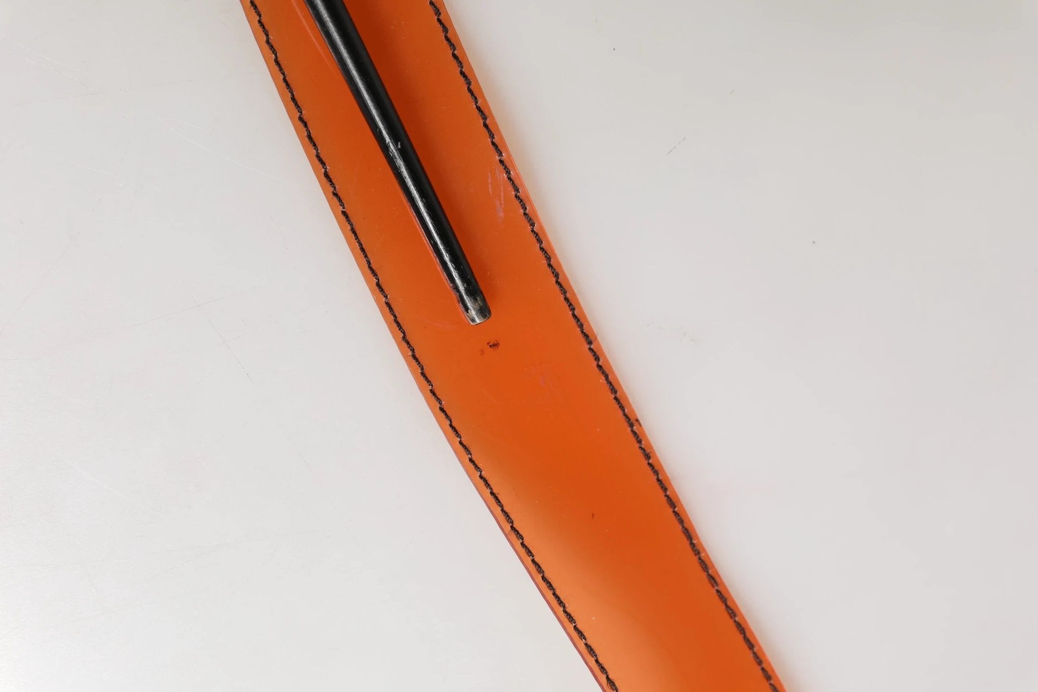 Miu Miu Orange PVC Waist Women Cintura Square Buckle Belt