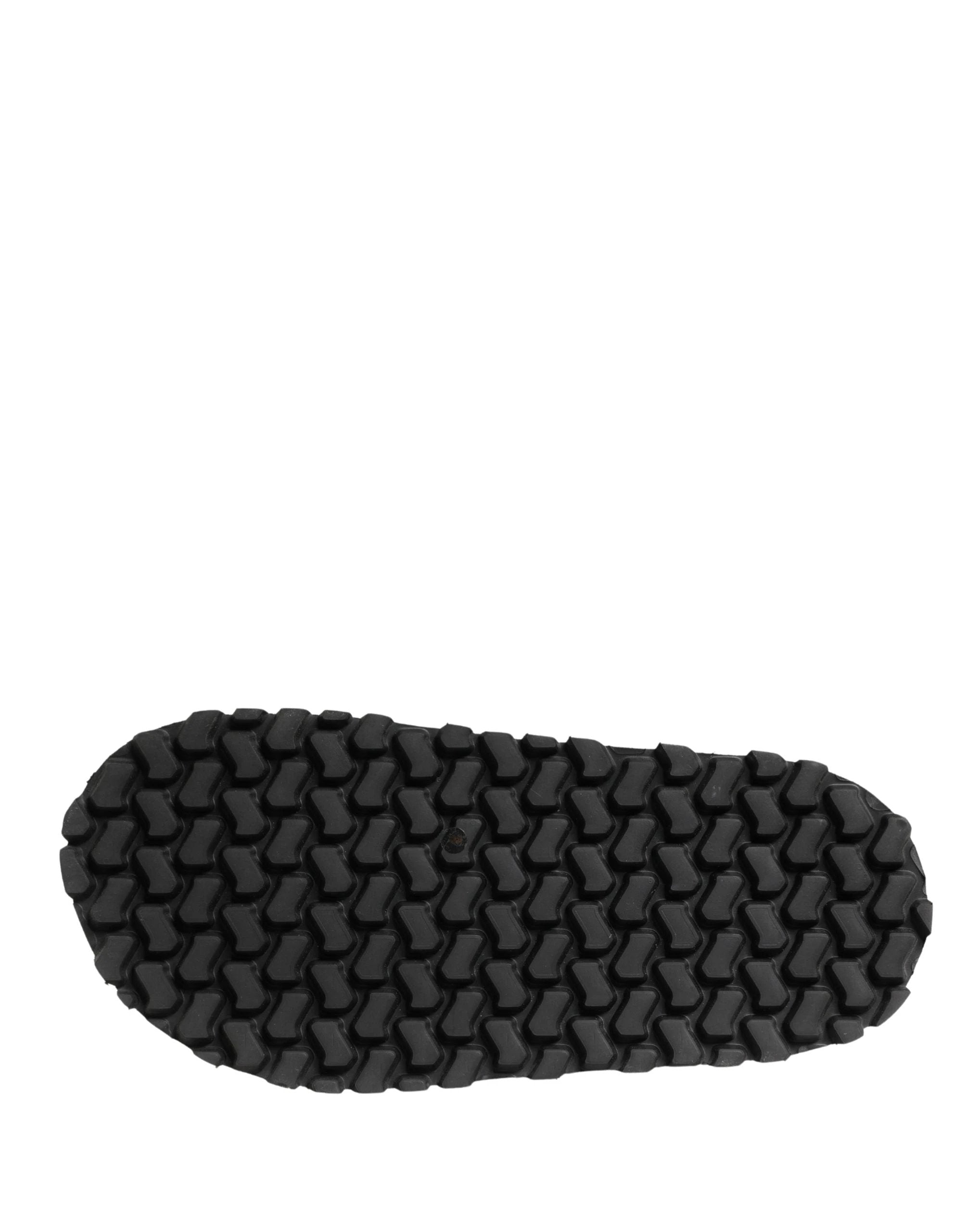 Sandales compensées noires Dolce &amp; Gabbana pour homme, ornées du logo.