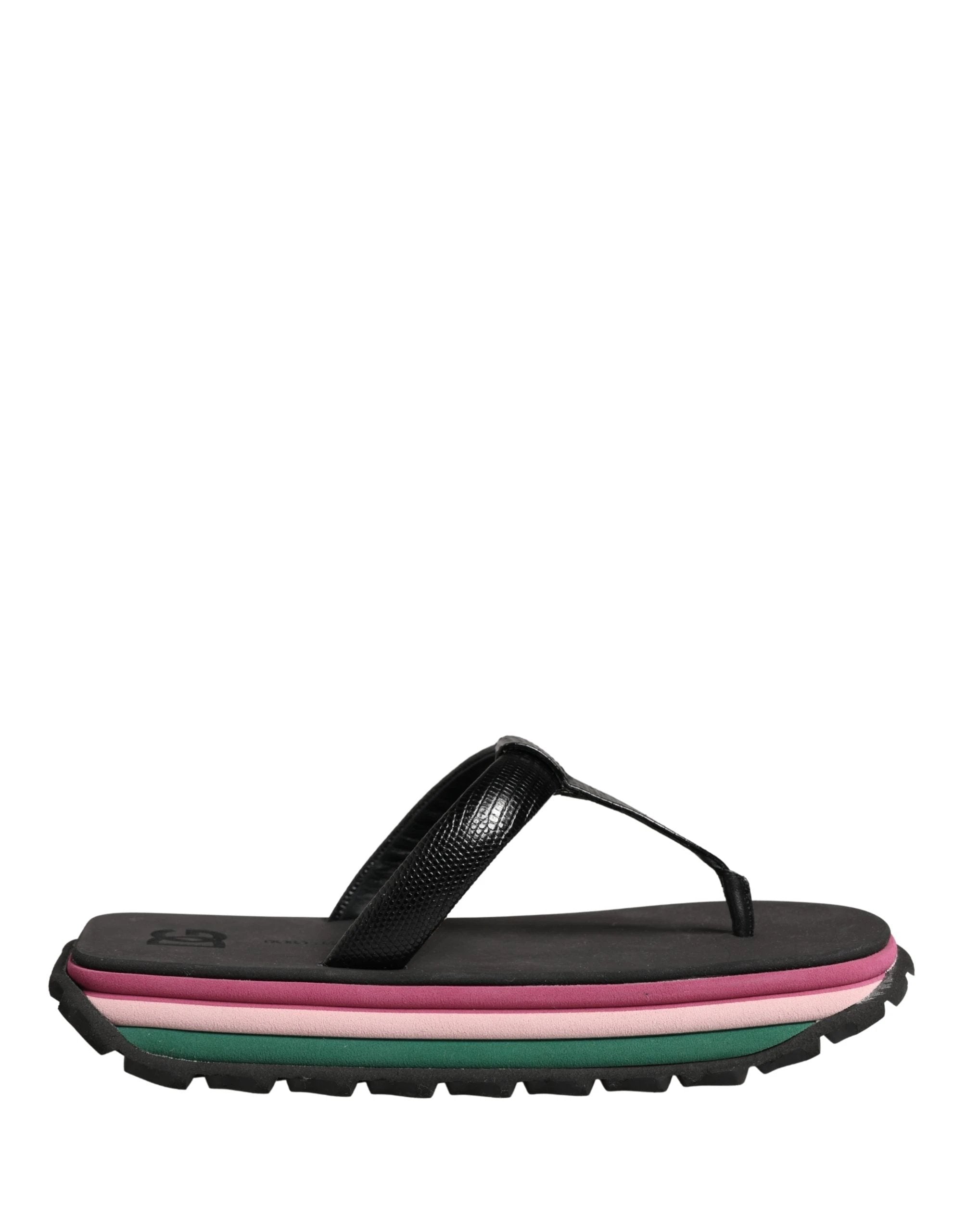Chaussures tongs épaisses en caoutchouc multicolore Dolce &amp; Gabbana