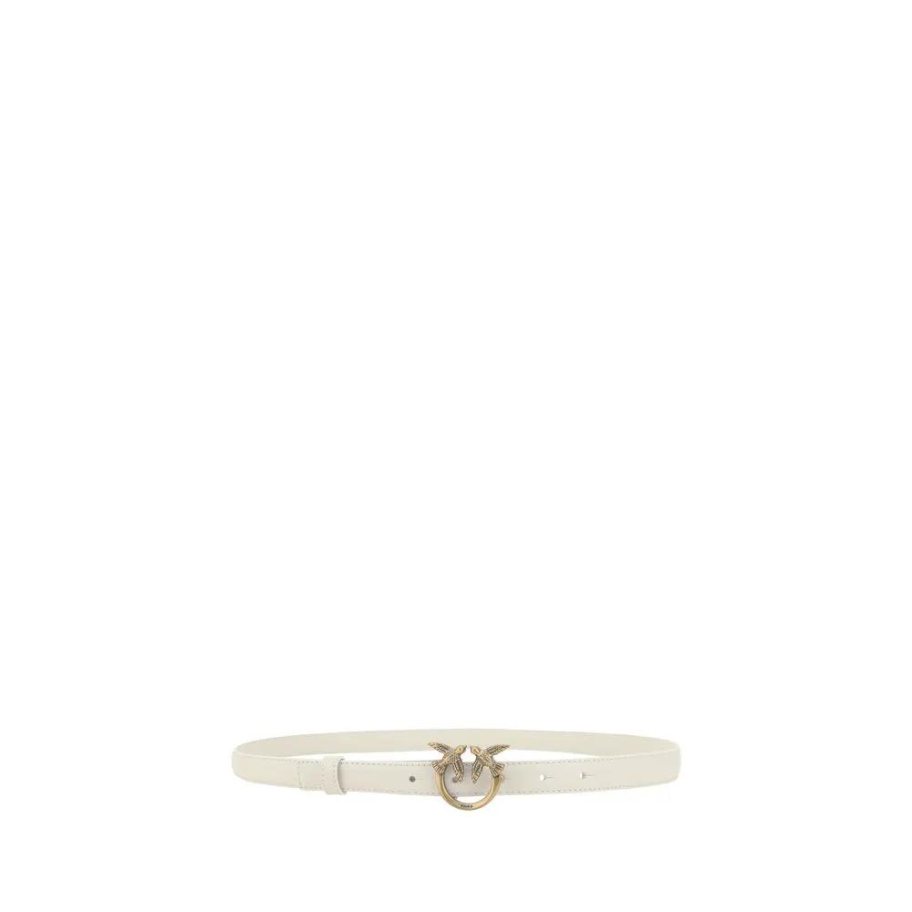 Ceinture PINKO Bos Taurus Regular en cuir de veau blanc