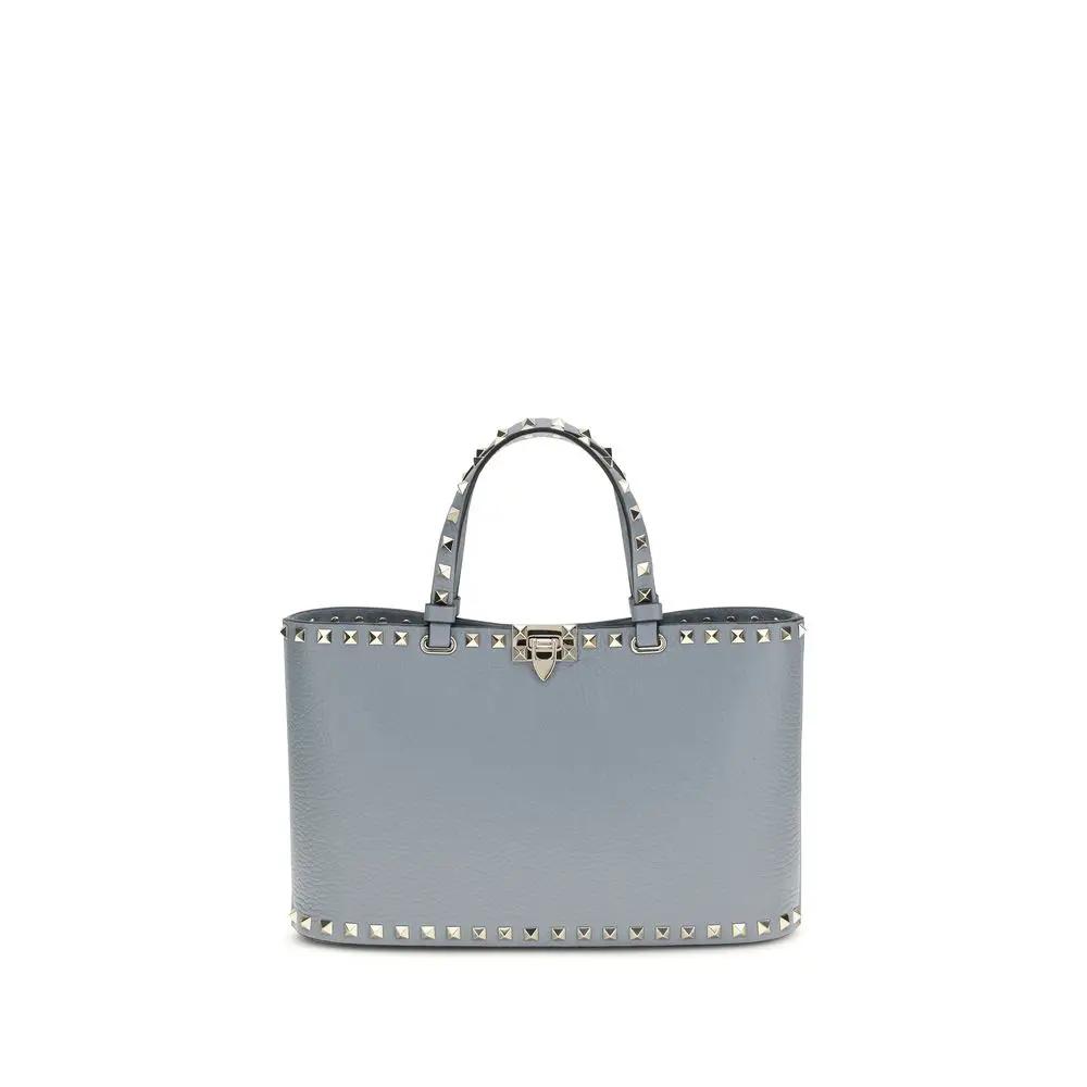 Sac bandoulière Valentino Garavani Bos Taurus en cuir de veau bleu