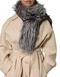 Écharpe d'hiver Dolce &amp; Gabbana en fourrure de renard gris
