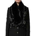 Châle en fourrure noire Dolce &amp; Gabbana, cache-cou, écharpe