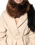 Écharpe d'hiver Dolce &amp; Gabbana en fourrure de renard roux marron