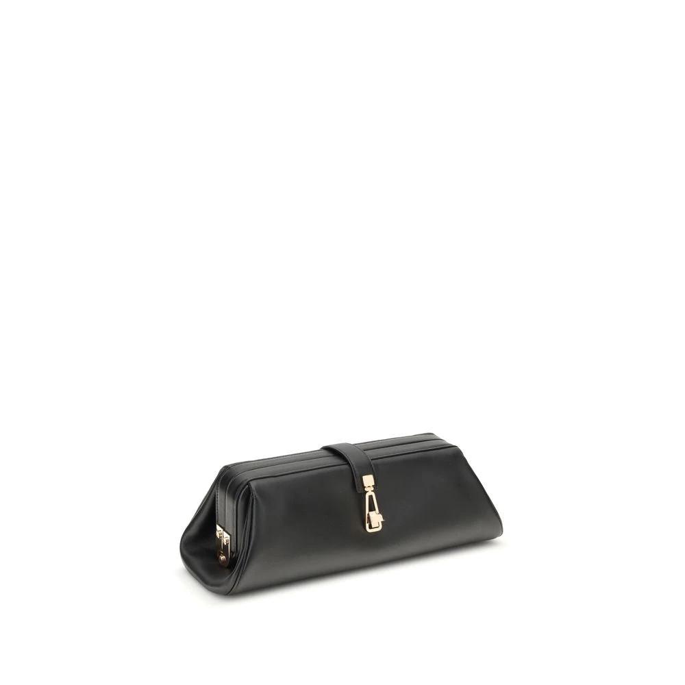 Gabriela Hearst Black Calf Leather Bos Taurus Clutch Bag