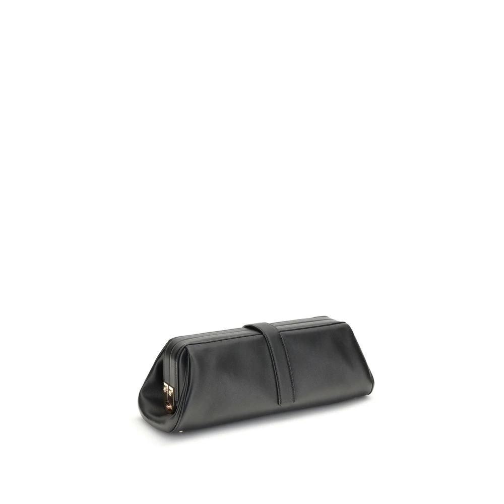Gabriela Hearst Black Calf Leather Bos Taurus Clutch Bag