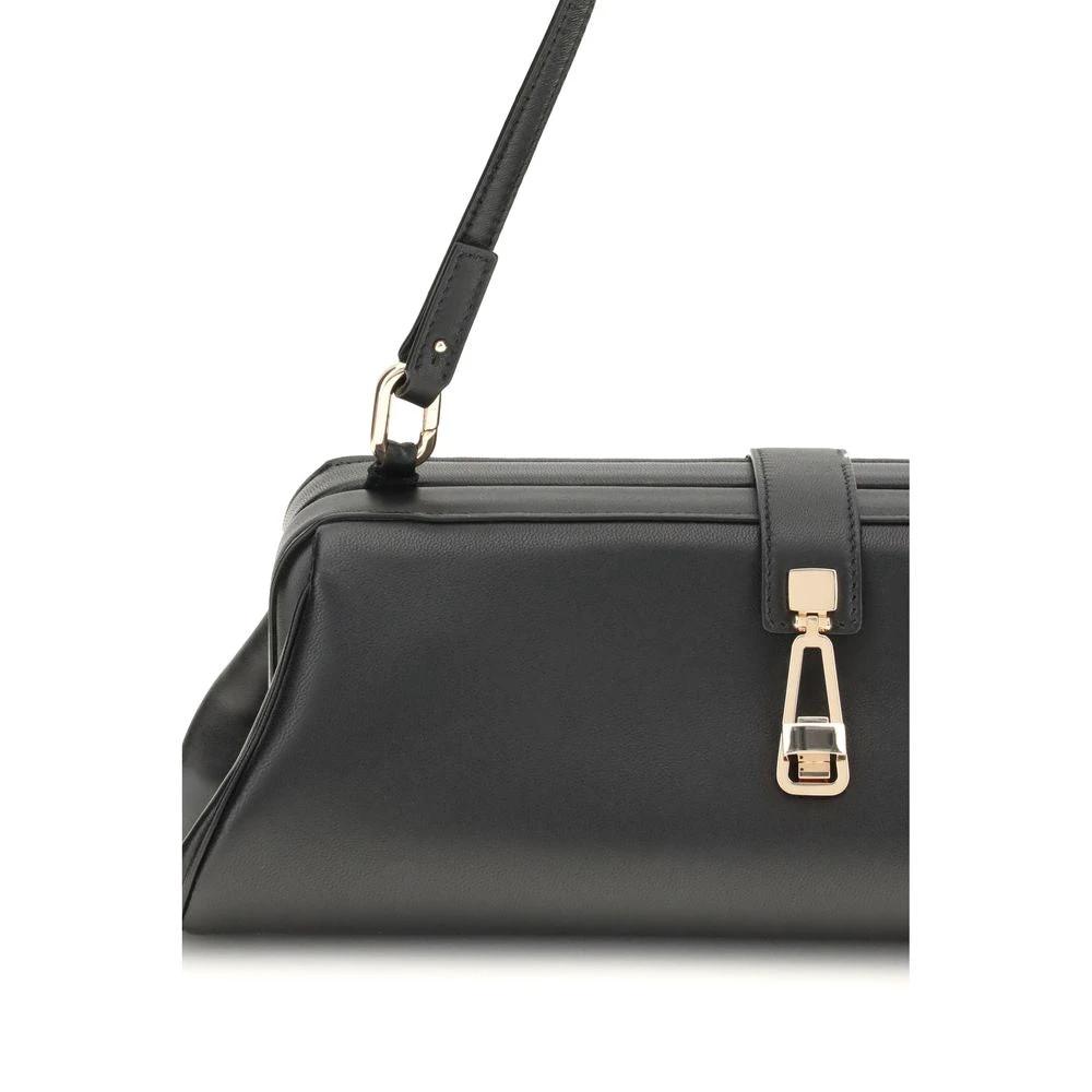 Pochette Bos Taurus en cuir de veau noir Gabriela Hearst