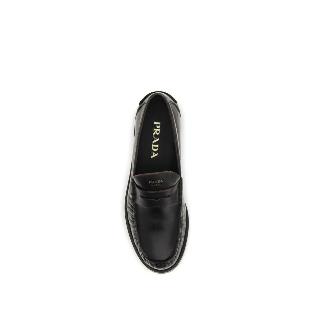 Mocassins Prada Bos Taurus en cuir de veau noir