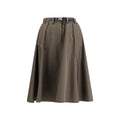 Jupe midi bicolore Prada en polyester recyclé