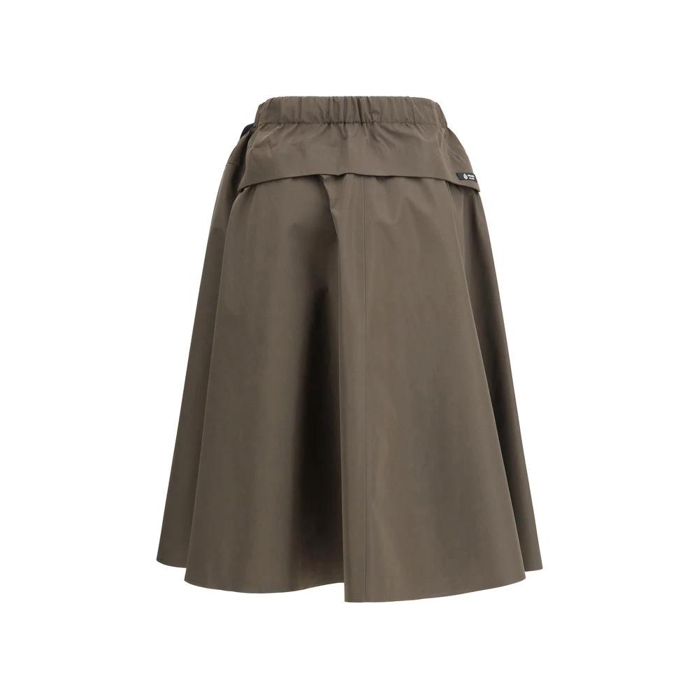 Jupe midi bicolore Prada en polyester recyclé
