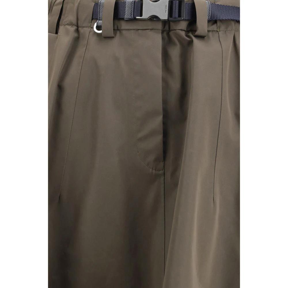 Jupe midi bicolore Prada en polyester recyclé