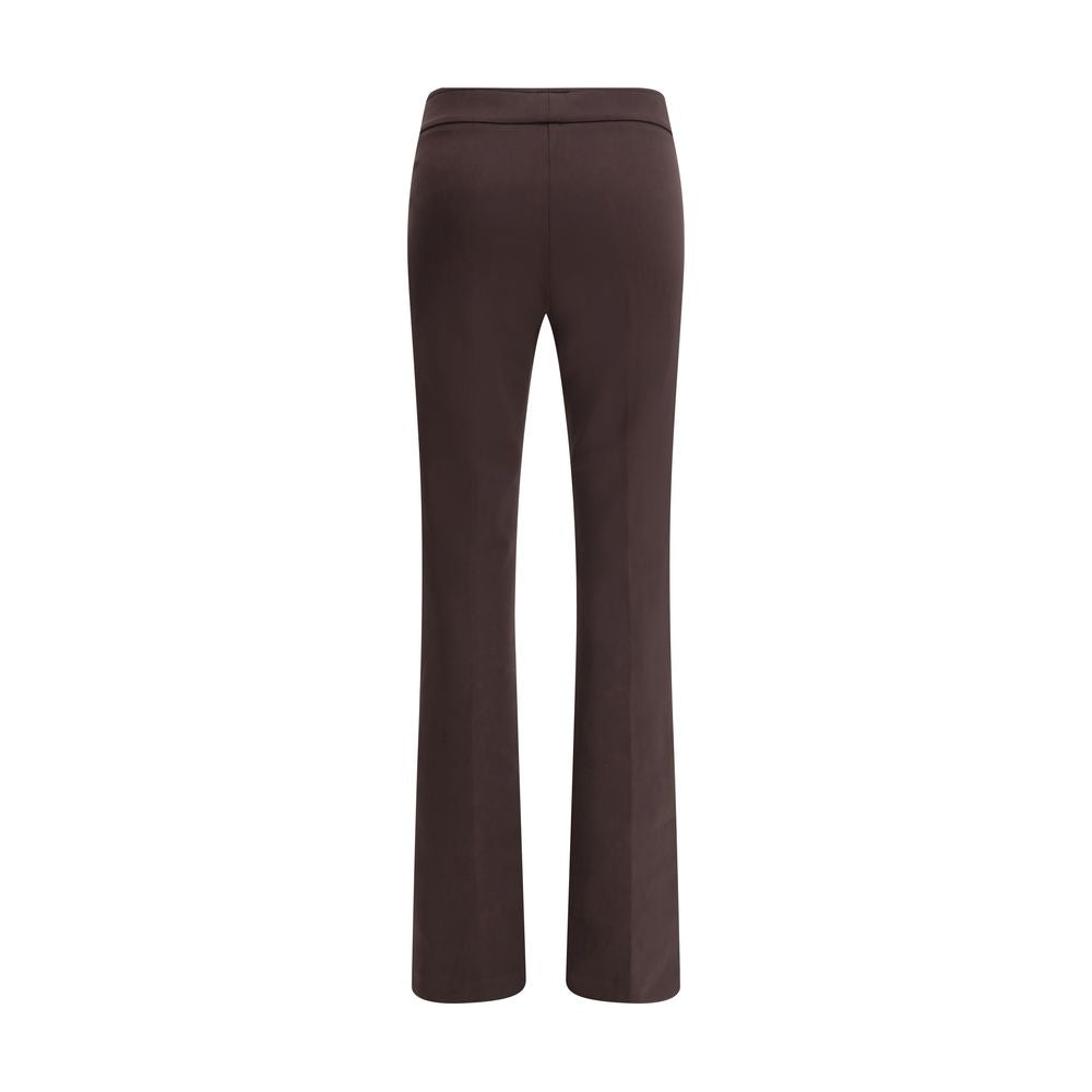 Avenue Montaigne Brown Elastane Flared Pants