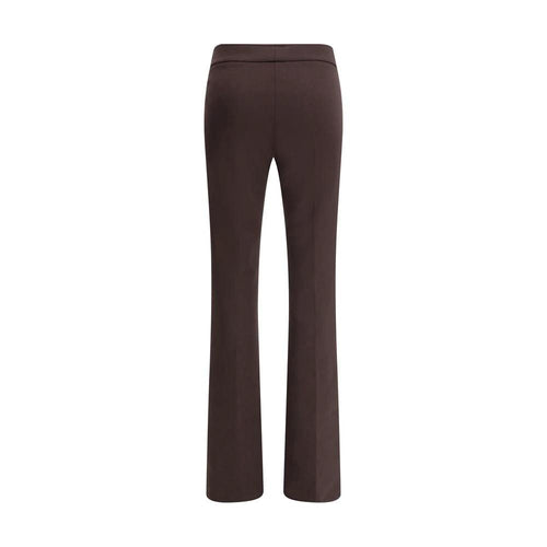 Pantalon évasé marron en élasthanne Avenue Montaigne