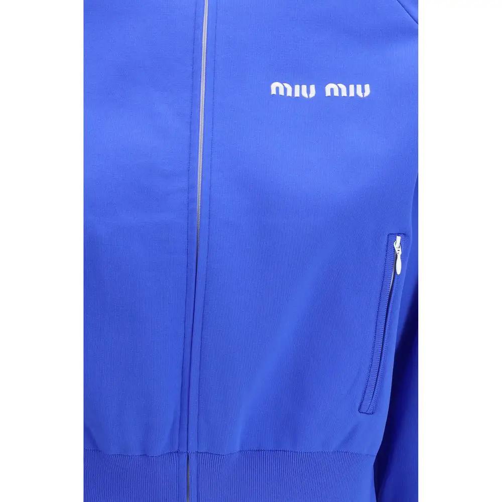 Miu Miu Blue Polyamide Sweatshirt