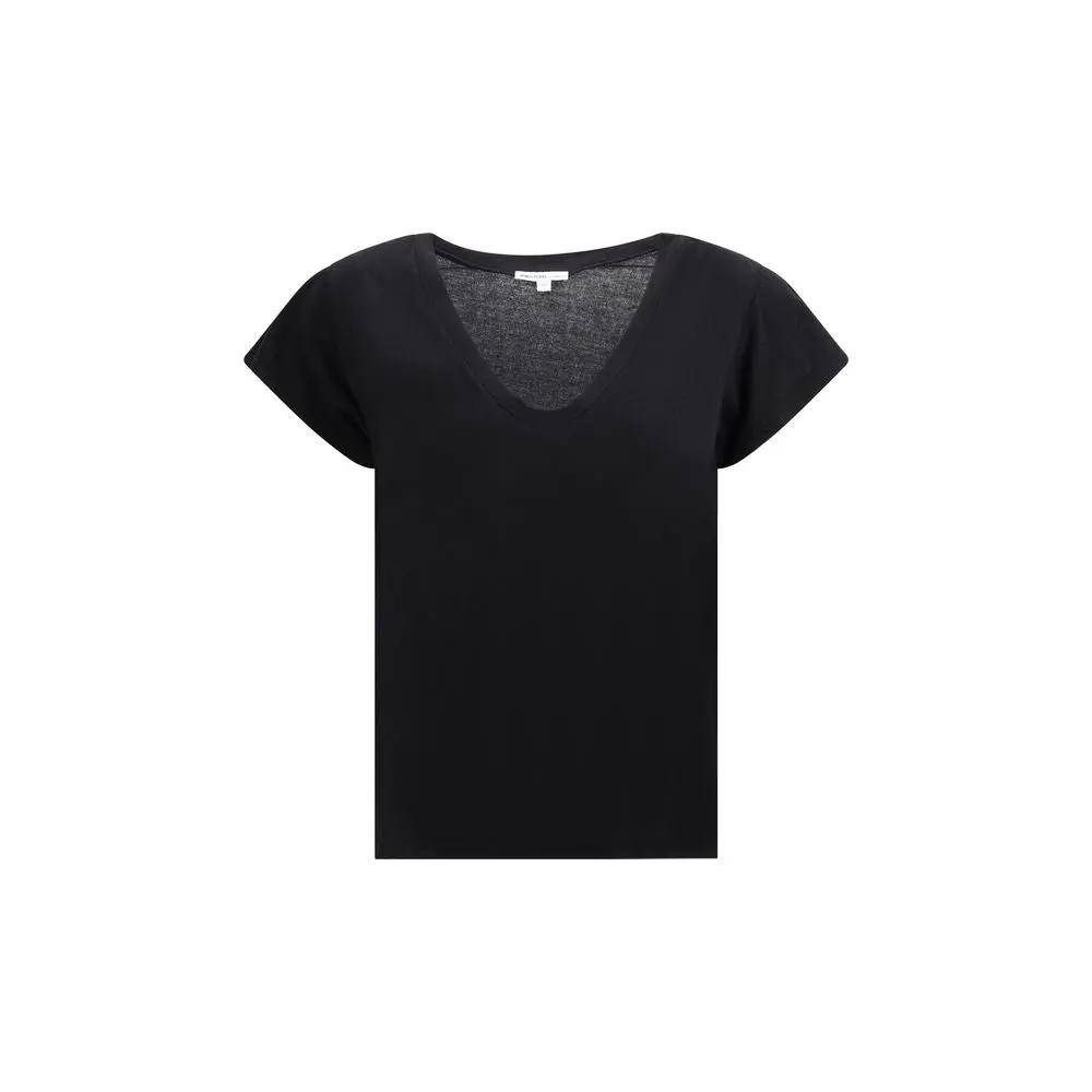 T-shirt en coton noir James Perse