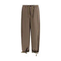 Pantalon décontracté en coton marron Sacai