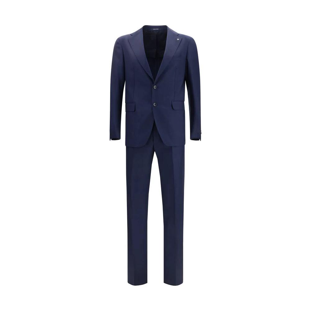 Tagliatore Blue Fleece Wool Two-Piece Suit