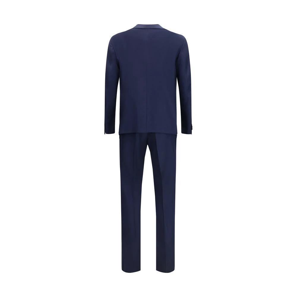 Tagliatore Blue Fleece Wool Two-Piece Suit