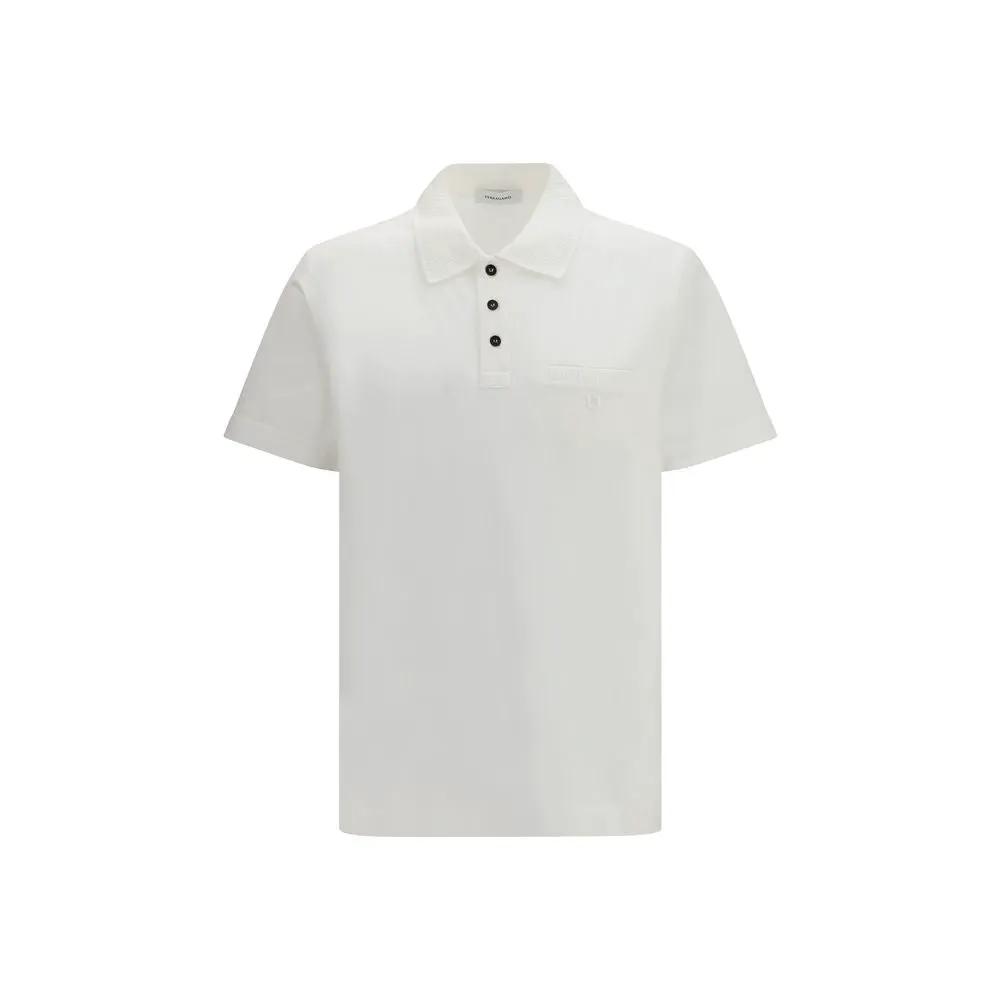 Polo Ferragamo en coton blanc